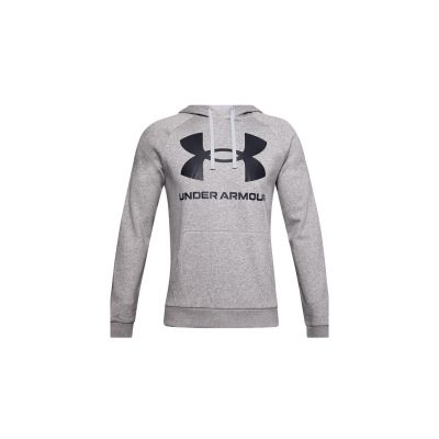 Under Armour Rival Fleece Big Logo - Grå - Hettegenser