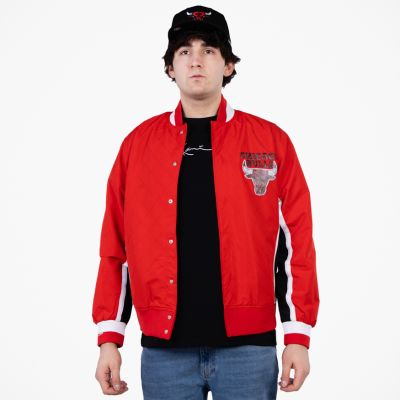 Mitchell & Ness 75th Anniversary Warm Up Jacket Chicago Bulls Red - rød - Jakke