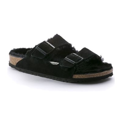 Birkenstock Arizona Shearling Black Regular Fit - Svart - Sandaler Birkenstock Arizona Shearling Black Regular Fit - Svart - Sandaler