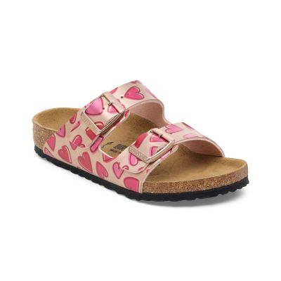 Birkenstock Arizona Birko-Flor Narrow Fit Electric Metallic Copper Hearts - Flerfarget - Sandaler Birkenstock Arizona Birko-Flor Narrow Fit Electric Metallic Copper Hearts - Flerfarget - Sandaler
