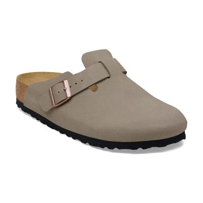 Birkenstock Boston TEX Birko-Flor Regular Fit Stone - Grå - Sandaler Birkenstock Boston TEX Birko-Flor Regular Fit Stone - Grå - Sandaler