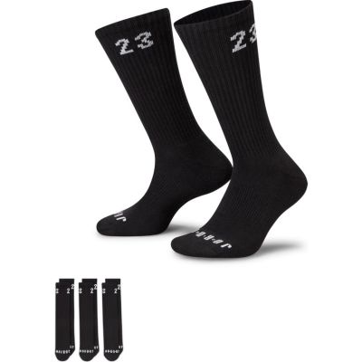 Jordan Essentials 3 Pack Crew Black Socks - Svart - Sokker