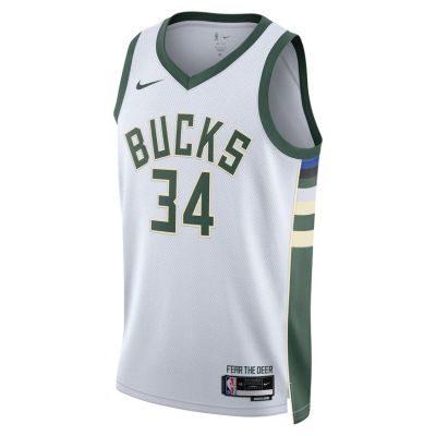 Nike Dri-FIT NBA Milwaukee Bucks Association Edition 2022/23 Swingman Jersey - Hvit - Jersey
