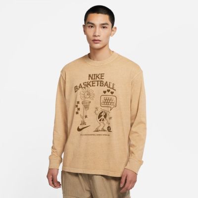 Nike Basketball Long-Sleeve Tee - Brun - Kortermet T-skjorte