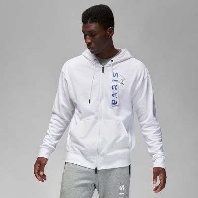 Jordan Paris Saint-Germain Fleece Full-Zip - Hvit - Hettegenser