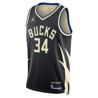 Jordan Dri-FIT NBA Milwaukee Bucks Statement Edition 2022 Swingman Jersey - Svart - Jersey