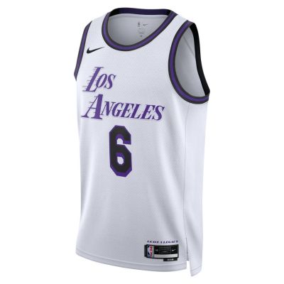 Nike Dri-FIT NBA LeBron James Los Angeles Lakers City Edition 2022 Swingman Jersey - Hvit - Jersey
