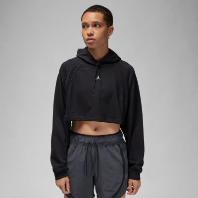 Jordan Sport Wmns Cropped Black - Svart - Hettegenser