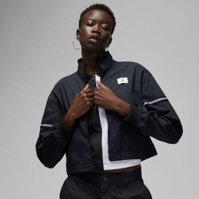 Jordan Flight Wmns Woven Jacket Black - Svart - Jakke Jordan Flight Wmns Woven Jacket Black - Svart - Jakke