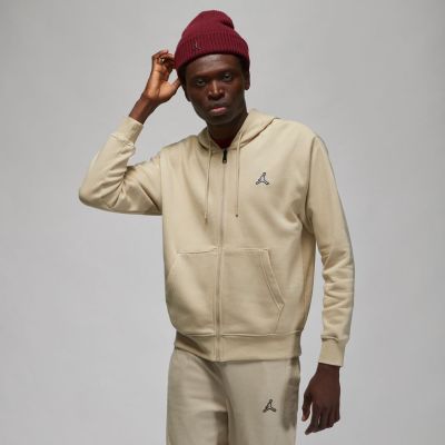 Jordan Essentials Full-Zip Fleece Rattan - Brun - Hettegenser