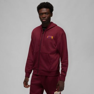 Jordan Flight MVP Full-Zip Cherrywood Red - rød - Hettegenser