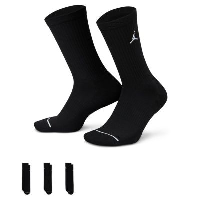 Jordan Everyday Crew Socks 3-Pack Black - Svart - Sokker
