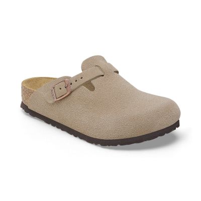 Birkenstock Boston Kids Suede Leather Narrow Fit - Brun - Sandaler Birkenstock Boston Kids Suede Leather Narrow Fit - Brun - Sandaler
