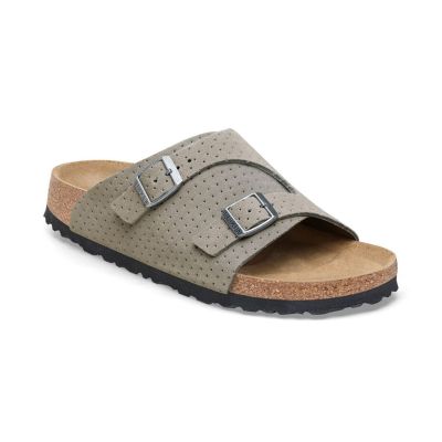 Birkenstock Zürich Suede Embossed Regular Fit Grey - Grå - Sandaler Birkenstock Zürich Suede Embossed Regular Fit Grey - Grå - Sandaler