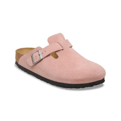 Birkenstock Boston Suede Leather Regular Fit Pink Clay - Rosa - Sandaler Birkenstock Boston Suede Leather Regular Fit Pink Clay - Rosa - Sandaler