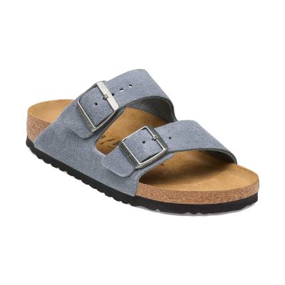 Birkenstock Arizona Suede Leather Regular Fit Stone Blue - Blå - Sandaler Birkenstock Arizona Suede Leather Regular Fit Stone Blue - Blå - Sandaler