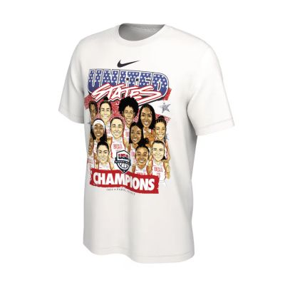 Nike USA Caricature Wmns Tee White - Hvit - Kortermet T-skjorte