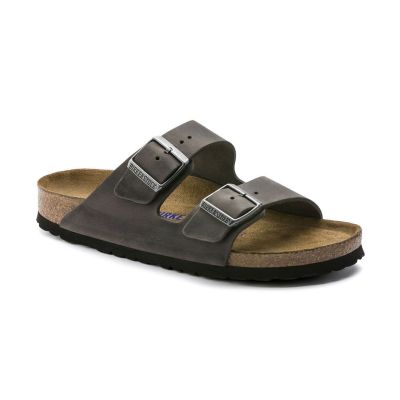 Birkenstock Arizona SFB Oiled Nubuck Leather Reg Fit - Grå - Sandaler Birkenstock Arizona SFB Oiled Nubuck Leather Reg Fit - Grå - Sandaler