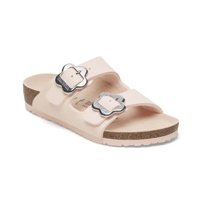 Birkenstock Arizona Flower Buckle Kids Birko-Flor Narrow Fit Light Brown 1029490 - Brun - Sandaler Birkenstock Arizona Flower Buckle Kids Birko-Flor Narrow Fit Light Brown 1029490 - Brun - Sandaler