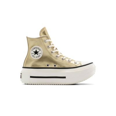 Converse Chuck Taylor All Star Lift Double Stack Metallic 4 - Gul - Joggesko Converse Chuck Taylor All Star Lift Double Stack Metallic 4 - Gul - Joggesko