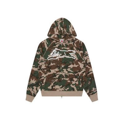 ICECREAM Running Dog Woodland Camo Zip Through Hoodie - Grønn - Hettegenser ICECREAM Running Dog Woodland Camo Zip Through Hoodie - Grønn - Hettegenser