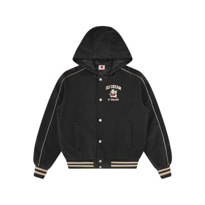 ICECREAM Hooded Work Jacket - Svart - Jakke ICECREAM Hooded Work Jacket - Svart - Jakke