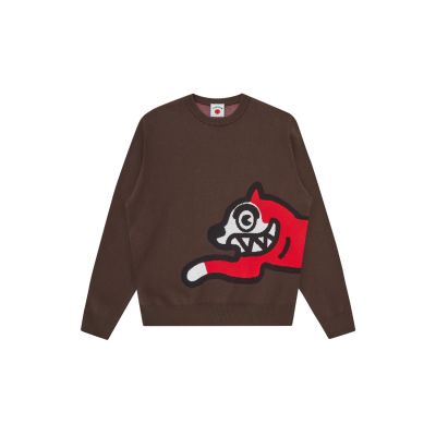ICECREAM Running Dog Knitted Crewneck - Brun - Hettegenser ICECREAM Running Dog Knitted Crewneck - Brun - Hettegenser