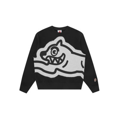 ICECREAM Applique Jumbo Running Dog Crewneck Black - Svart - Hettegenser ICECREAM Applique Jumbo Running Dog Crewneck Black - Svart - Hettegenser