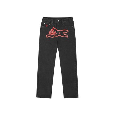 ICECREAM Running Dog Denim Pants Black - Svart - Bukser ICECREAM Running Dog Denim Pants Black - Svart - Bukser