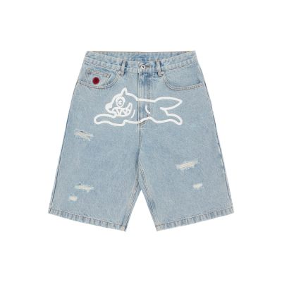 ICECREAM Running Dog Denim Shorts Heavy Wash Blue - Blå - Shorts ICECREAM Running Dog Denim Shorts Heavy Wash Blue - Blå - Shorts