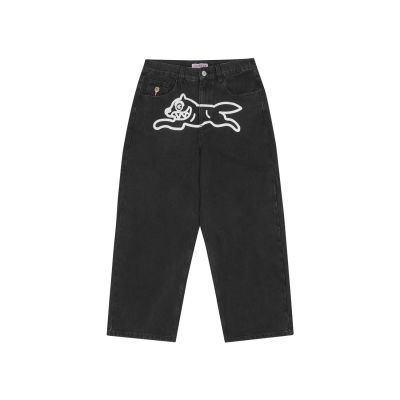 ICECREAM Running Dog Double Scoop Denim Pants Black - Svart - Bukser ICECREAM Running Dog Double Scoop Denim Pants Black - Svart - Bukser