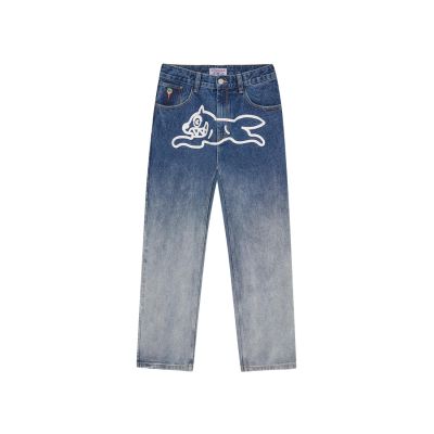 ICECREAM Fade Out Running Dog Double Scoop Denim Pants Mid Wash Blue - Blå - Bukser ICECREAM Fade Out Running Dog Double Scoop Denim Pants Mid Wash Blue - Blå - Bukser