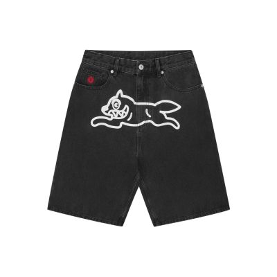 ICECREAM Running Dog Triple Scoop Denim Shorts Black - Svart - Shorts ICECREAM Running Dog Triple Scoop Denim Shorts Black - Svart - Shorts