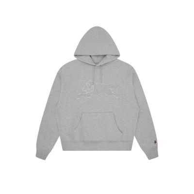 ICECREAM Applique Running Dog Popover Hoodie Grey - Grå - Hettegenser ICECREAM Applique Running Dog Popover Hoodie Grey - Grå - Hettegenser