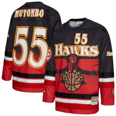 Mitchell & Ness NBA Maxxed Out Fashion Hawks Dikembe Mutombo Hockey Jersey - rød - Jersey