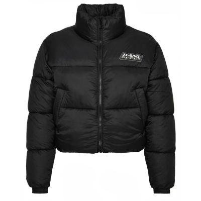 Karl Kani Sport Patch Wmns Crop Puffer Jacket - Svart - Jakke Karl Kani Sport Patch Wmns Crop Puffer Jacket - Svart - Jakke