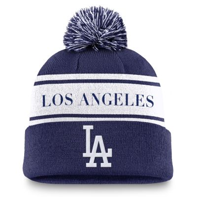 Nike LA Dodgers Peak Standard Cuff Pom Beanie - Blå - Lokk Nike LA Dodgers Peak Standard Cuff Pom Beanie - Blå - Lokk