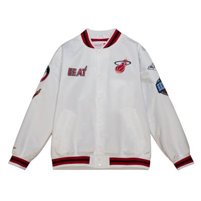 Mitchell & Ness NBA Miami Heat Hometown Lw Satin Jacket - Hvit - Jakke