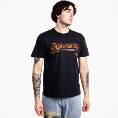 Pleasures Dub Pigment DYE T-Shirt Black - Svart - Kortermet T-skjorte