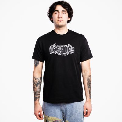 Pleasures Strain Logo T-Shirt Black - Svart - Kortermet T-skjorte