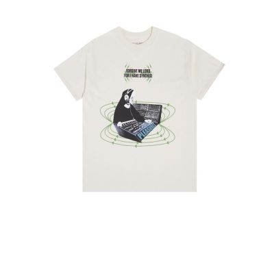 Pleasures Synth Tee Natural - Hvit - Kortermet T-skjorte