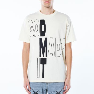 Pleasures DMT Tee Creme - Gul - Kortermet T-skjorte