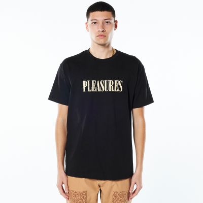 Pleasures Tickle Logo Tee Black - Svart - Kortermet T-skjorte