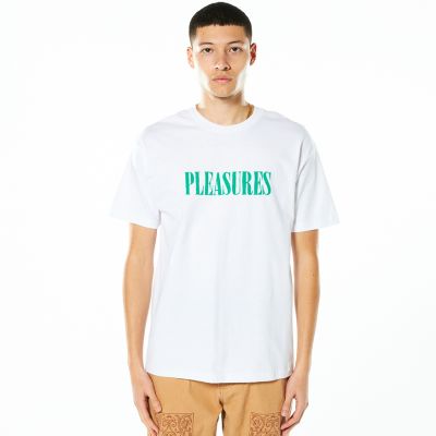 Pleasures Tickle Logo Tee White - Hvit - Kortermet T-skjorte