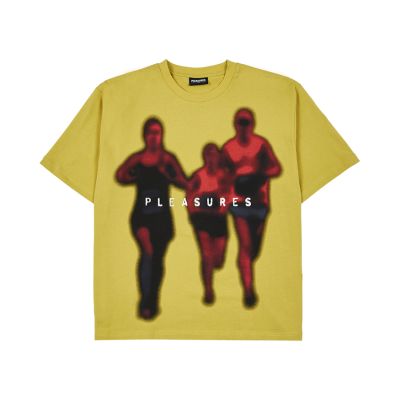 Pleasures Leader Heavyweight Tee - Gul - Kortermet T-skjorte