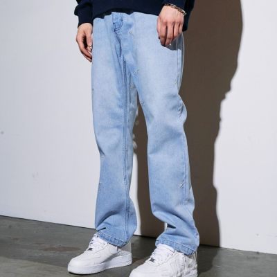 Pleasures Safety Pin 5 Pocket Denim Blue - Blå - Bukser