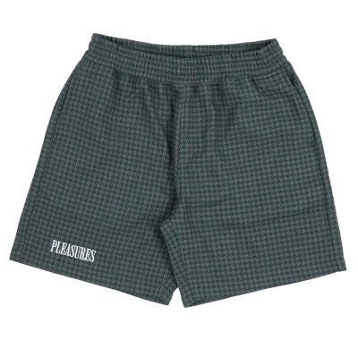 Pleasures Intercept Houndstooth Shorts Forest Green - Grønn - Shorts