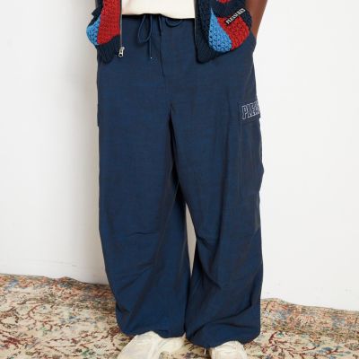 Pleasures Vvisitors Wide Fit Cargo Pants Navy - Blå - Bukser