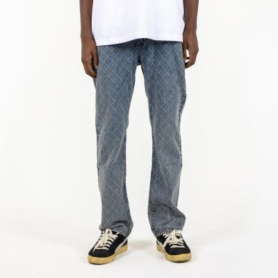 Pleasures Ingress 5 Pocket Denim Washed Indigo - Blå - Bukser