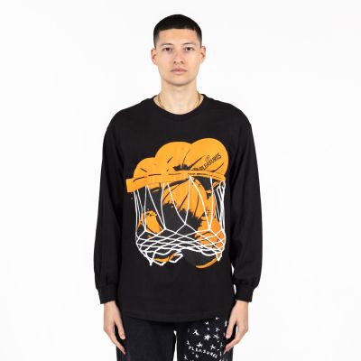 Pleasures Hoops Long-Sleeve Tee Black - Svart - Kortermet T-skjorte